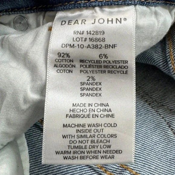 Dear John Joyrich Mid Rise Skinny Med Wash Distressed Jeans - Picture 6 of 11